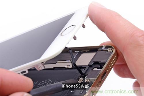 土豪金iPhone 5S拆解：內(nèi)部結(jié)構(gòu)升級(jí)，維修難度增加