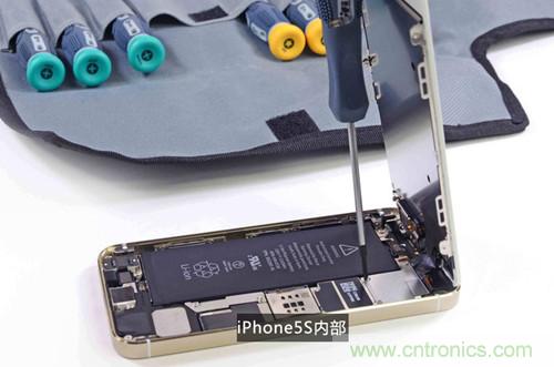 土豪金iPhone 5S拆解：內(nèi)部結(jié)構(gòu)升級(jí)，維修難度增加