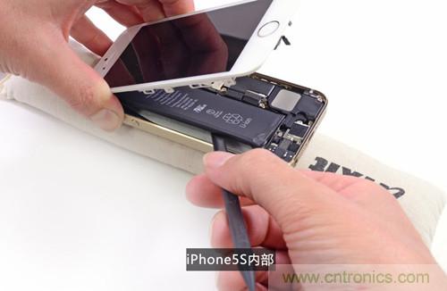 土豪金iPhone 5S拆解：內(nèi)部結(jié)構(gòu)升級(jí)，維修難度增加