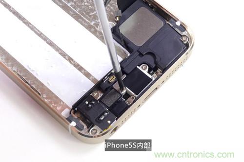 土豪金iPhone 5S拆解：內(nèi)部結(jié)構(gòu)升級(jí)，維修難度增加